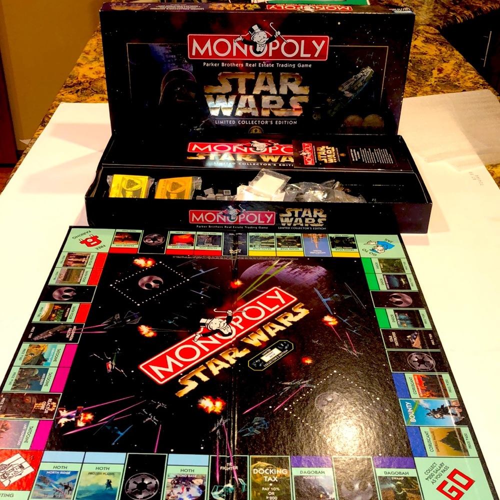 Parker Brothers Star Wars Monopoly 1996 limited collectors edition game